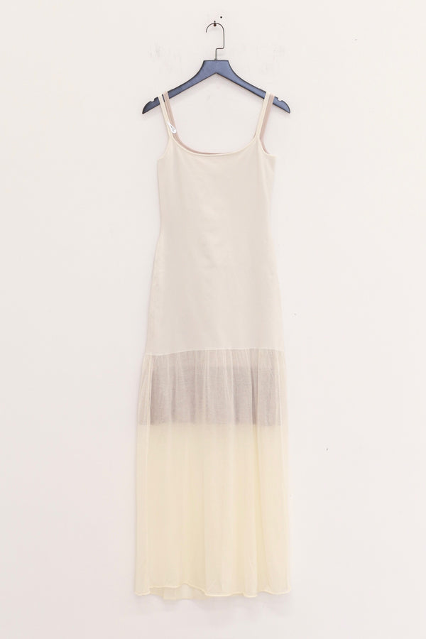 SWAYING 25 Spring and Summer Two-piece Suspender Fishtail Long Skirt SW-SW25SS2L02C1-BAI White